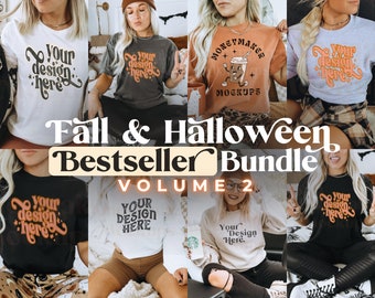 Fall and Halloween Best Seller Mockup Bundle | Mockup Bundle | Fall Mockup | Shirt Mockup Bundle | Halloween Mockup | Fall Themed Mockup