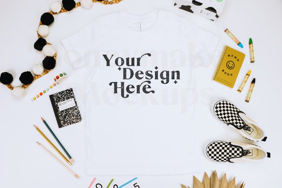 Kids Shirt Mockup | Bella Canvas 3001Y Mockup | Bella Canvas Youth Shirt | Back To School Mockup | Kids T-Shirt Mockup | Kids tshirt Mockup
