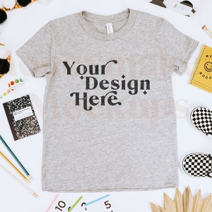 Kids Shirt Mockup | Bella Canvas 3001Y Mockup | Bella Canvas Youth Shirt | Back To School Mockup | Kids T-Shirt Mockup | Kids tshirt Mockup