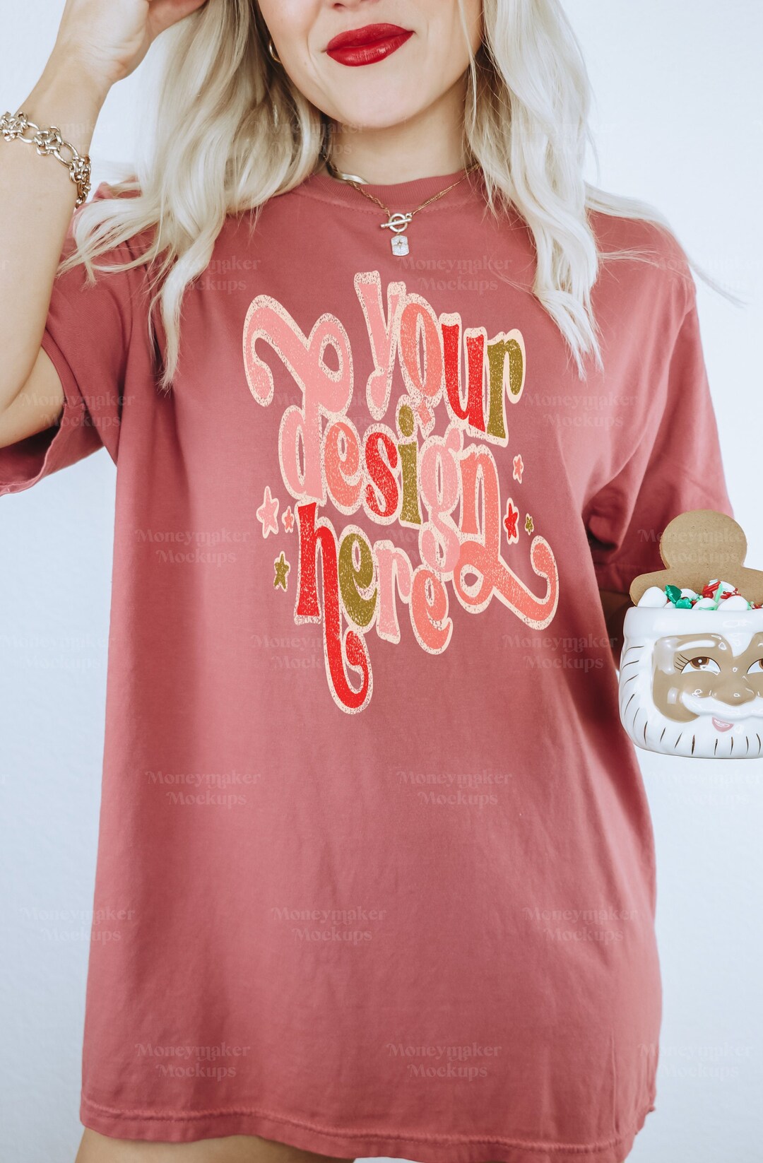 Christmas Mockup Cumin Comfort Colors C1717 Mockup Holiday Shirt Mockup