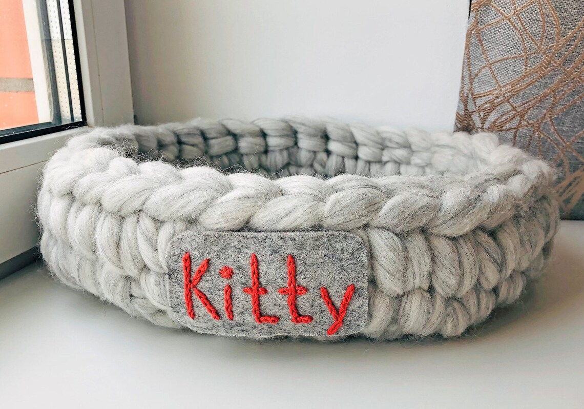 Personalized cat bed modern pet furniture cat couch or nest Etsy
