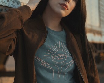 Evil Eye Shirt, Third Eye Shirt, All Seeing Eye, Boho Bohemian Shirt, Hipster Mystical Magical Witch Eye Occult Hippie Spiritual Free Spirit