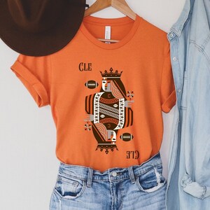 Cleveland Football Shirt, Brownies Football Queen Playing Card Shirt, Cleveland Queen Playing Card, Cle Brownies, Ohio Football