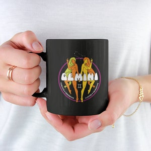 Gemini Mug, Zodiac 11 oz Coffee Mug, Gemini Constellation Astrology Mug, Gemini Birthday Gift, Gemini Horoscope, May Birthday June Birthday