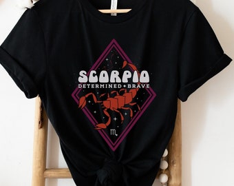 Scorpio Shirt, Zodiac Shirt, Scorpio Birthday Tee, Gift for Scorpio, Astrology Constellation Horoscope Sign, October November Birthday