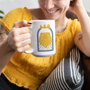 Leo Zodiac Mug, Zodiac Coffee Mug, Leo Mug, Leo Astrology Mug, Leo Birthday Gift, Leo Constellation Mug, Leo Horoscope, July August Birthday