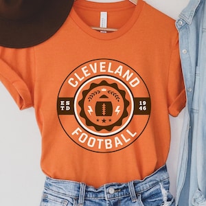 Cleveland Football Shirt, Vintage Style Cleveland Football TShirt, Cleveland Shirt, Cle Football, Cleveland Sports Fan, Cleveland Ohio