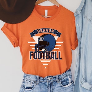 Denver Football Shirt, Vintage Style Denver Football TShirt, Retro 90s Denver Shirt, Denver Colorado Sports Fan