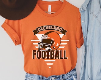 Cleveland Football Shirt, Vintage Style Cleveland Football TShirt, Retro 90er Jahre Cleveland Shirt, Cle Football, Cleveland Sports Fan