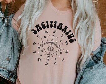 Sagittarius Shirt, Zodiac Shirt, Sagittarius Birthday Tee, Gift for Sagittarius, Astrology Sign Horoscope 70s, November December Birthday