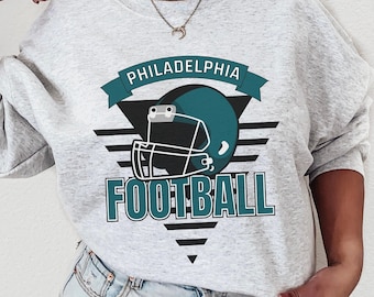 Retro Philadelphia Football Crewneck Sweatshirt, Vintage Style Philadelphia Football, 90s Philadelphia Football, Philadelphia Sports Fan