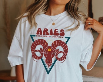 Koszulka Baran, Astrologia Barana 70s Retro Zodiak Baran Grafika T-shirt, Koszulka zodiakalna, Znak astrologiczny, Prezent zodiakalny, Prezent Baran, Horoskop