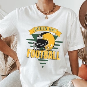 Green Bay Football Shirt, Vintage Style Green Bay Football TShirt, Retro 90s Green Bay Shirt, GB Football, Green Bay Wisconsin Sports Fan