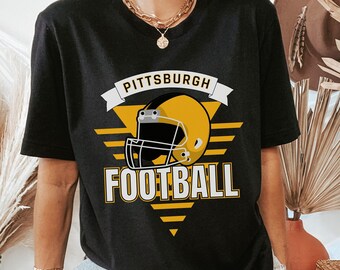 Pittsburgh Football Shirt, Vintage Style Pittsburgh Football TShirt, Retro 90s Pittsburgh, Pitt Football, Pittsburgh Pennsylvania Sports Fan