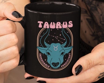 Taurus Mug, Zodiac 11 oz Coffee Mug, Taurus Constellation Astrology Mug, Taurus Birthday Gift, Taurus Horoscope, April May Birthday