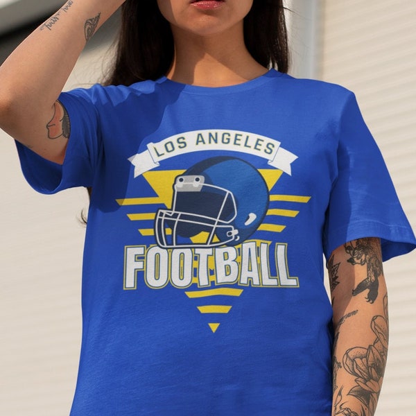 LA Football Shirt, Vintage Style Los Angeles Football TShirt, Retro 90s Los Angeles Shirt, LA Football, Los Angeles California Sports Fan