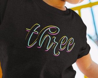Third Birthday Shirt, 3rd Birthday T Shirt, Toddler 3T Birthday Tee, Twins Third Birthday Shirt, Im Three, 3 Year Old, Boy Girl Unisex