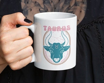 Taurus Zodiac Mug, Zodiac Coffee Mug, Taurus Mug, Taurus Astrology Mug, Taurus Birthday Gift, Taurus Constellation Mug, Taurus Horoscope