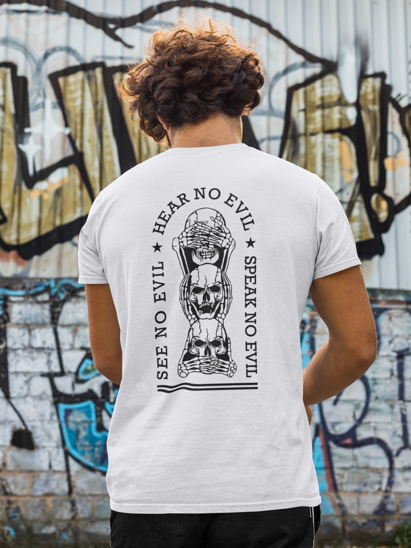 See No Evil Hear No Evil Speak No Evil Shirt, Skull Shirt