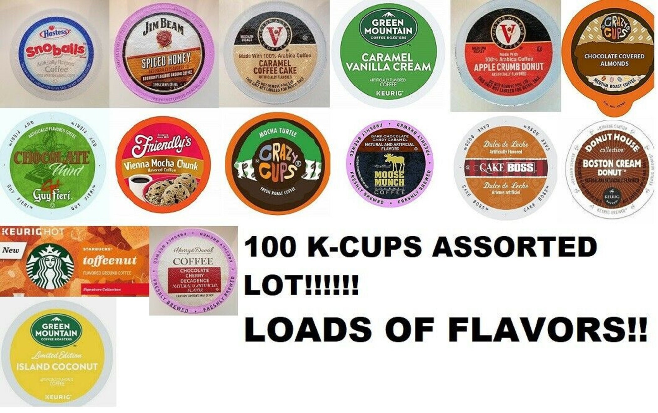 Mixed ASSORTED FLAVORS K Cup VARIETY Pack Lot of 100 KCups Etsy