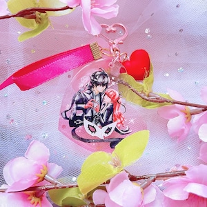 PERSONA 5 ROYAL Schlüsselanhänger, Persona 5 Charm, Persona 5 Amulett, Persona 5 Valentine, Persona 5 Joker, Persona 5 Violett, Persona 5 Herz