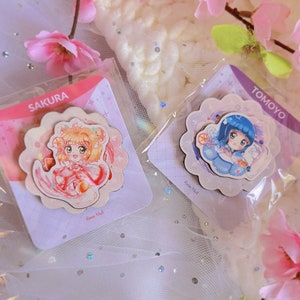 NEW CARDCAPTOR SAKURA imán relieve, madera multicapa, Tomoyo, Cardcaptor imanes nevera, Sakura Cazadora de Cartas decoración refrigerador