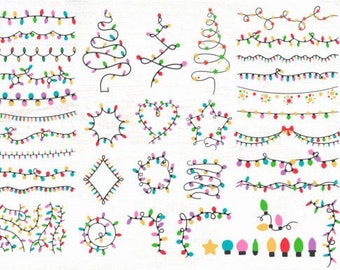 Christmas Lights Svg, Merry Christmas Svg, Christmas lights png, lights Svg, Svg file for cricut, colorful lights, Instant download