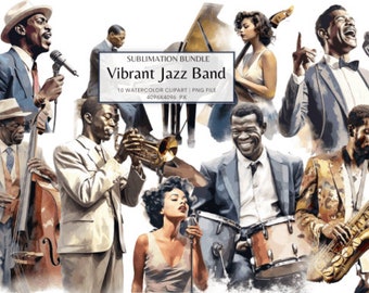 Jazz Musician Watercolor canvas wall art, canvas painting, jazz band canvas painting, modern home decor ready to hang, Jazz band sublimation