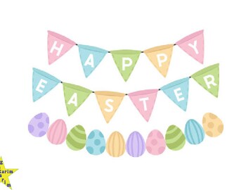 SVG CON TEMAS DE PASCUA, Banner de Pascua, Svg de Pascua, Archivos de corte de Pascua, Cricut de Pascua, Archivos digitales, Descarga instantánea