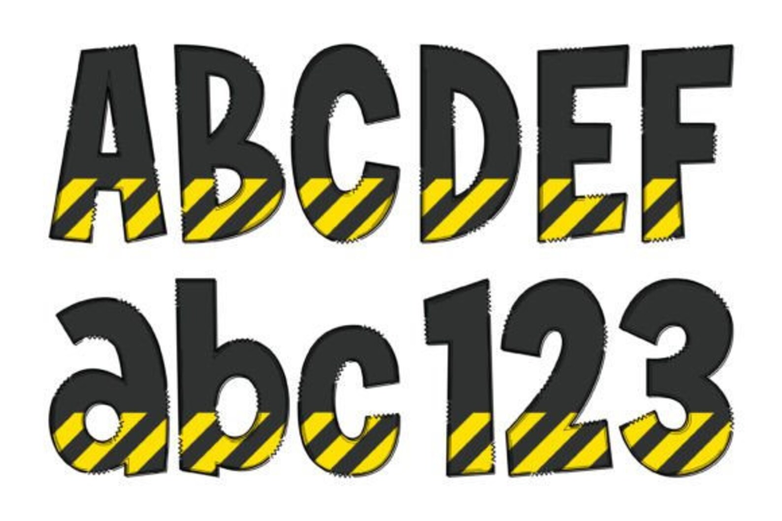 CONSTRUCTION FONT Svg, Construction Alphabet, Construction Letters and ...