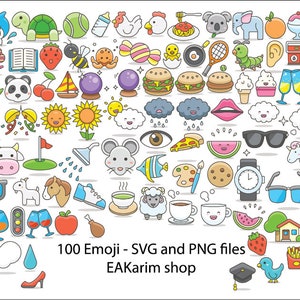 100, Emoji Svg,Emoji Collection Svg,Emoji Svg files,Emoji clipart,Smiley faces,Emojis cut files,Printable emoji,Smiley Svg,Emoji Svg bundle