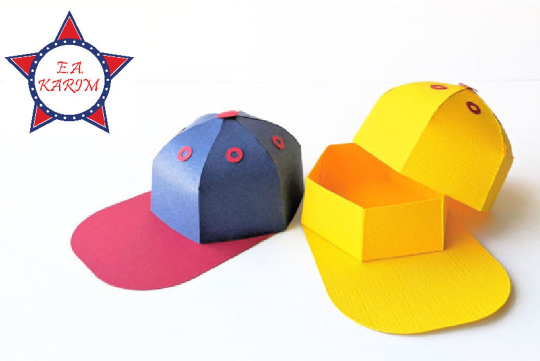 Baseball Cap Box SVG, Baseball Cap Template Printable, Baseball Svg