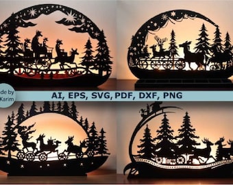Christmas Ornament Svg Bundle Laser Cut File, Christmas Ornament, Custom Glowforge Files , Christmas Tree Decoration SVG Files