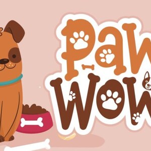 PAW WOW FONT Svg, Paw Wow Alphabet, Paw Wow Letters en Cijfers svg voor cricut, Font Silhouette, Paw Wow tekenen - Instant download