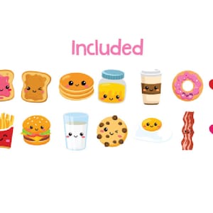 Perfect Match Kawaii Clipart Set - Perfect Match Bundle Cute Food ...