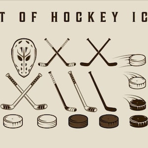 Hockey Svg Bundle, Hockey Png, Digital Hockey Players Files for Cricut, Hockey Mom Svg, Split Hockey Stick Monogram, Hockey Helmet Svg