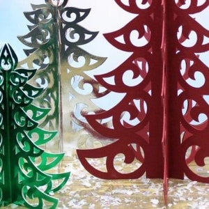 Standing Christmas tree bundle laser cut files svg template Glowforge Christmas tree svg cricut Christmas tree decor dxf vector cnc patern