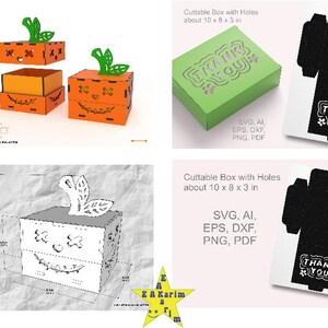 13 Giftbox-laser Cut, Handmade Box, Template With Handle, Halloween Box ...