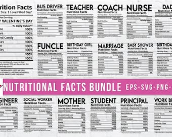 17 Nutrition Facts Template, Nutrition Facts SVG, Birthday Nutrition Facts Template,Nutrition facts PNG, Nutrition Facts Mug,Nutrition Facts