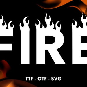 FIRE FONT SVG, Fire Alphabet, Fire Letters and numbers svg for cricut, Silhouette, Fire signes - Téléchargement immédiat