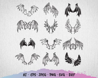 Demon Halloween Cute Wings PNG & SVG Design For T-Shirts