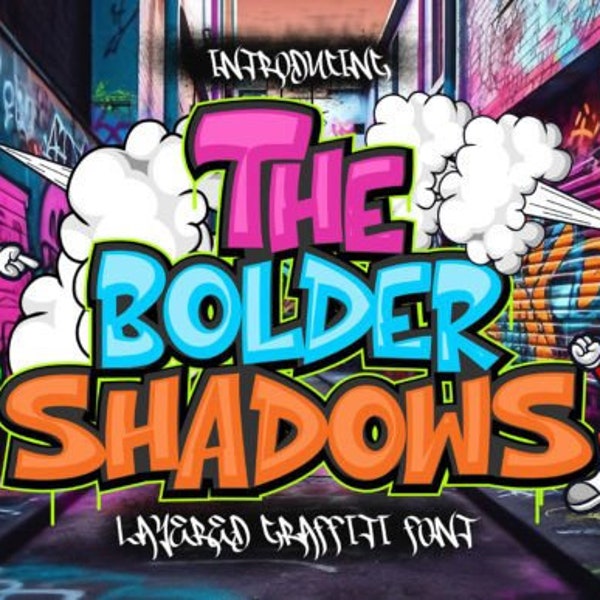 Graffiti Font bundle, police graffiti, dessins graffiti, conceptions POD, paquet de polices, téléchargement de polices, polices pour marque de vêtements