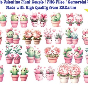 Linda Sublimación de Pareja de Plantas de San Valentín, Planta San Valentín Png, Planta Linda, Amor Png, Diseños de San Valentín Png, Diseño de Sublimación, Descarga Instantánea