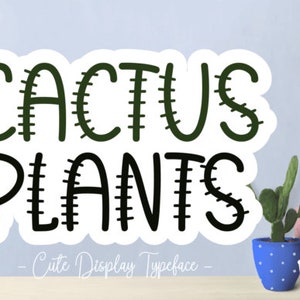 CACTUS FONT SVG, Cactus Alphabet, Cactus Letters and numbers svg for cricut, Silhouette, Cactus signs - Instant download