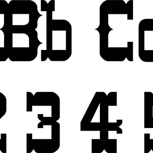 WESTERN FONT SVG, Western Alphabet, Western Letters and numbers svg for cricut, Silhouette, Caligraphy font, Instant download image 3