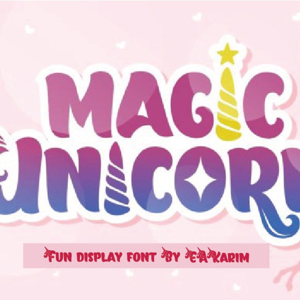 MAGIC UNICORN FONT Svg, Unicorn Alphabet, Unicorn Letters and numbers svg for cricut, Silhouette, Unicorn signs - Instant download