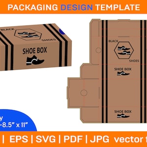 Shoe Box SVG for Cricut shoe box Template with label party favor box Sneaker Box Trainer box Svg 3d Gift Box for Cricut Silhouette