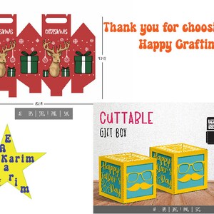 13 Giftbox-laser Cut, Handmade Box, Template With Handle, Halloween Box ...