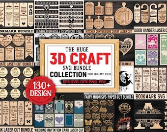 The Huge 3D Craft Laser Cut Mega Bundle SVG | CNC Files | Engraving SVG Design | Laser Huge Bundle, Svg files, Glowforge, Instant download
