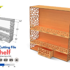 SHELF DISPLAY STAND Laser cut, Svg, Pdf, Dxf, Cdr files, Instant download, Shelf display stand clipart, Laser cut, Digital download